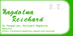 magdolna reichard business card